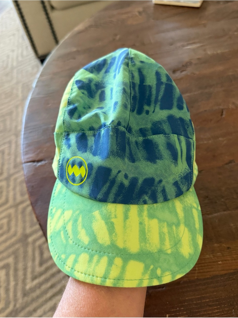 Janji Green and Blue Tie-Dye Running AFO Hyperlight Cap Hat